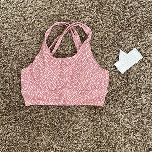 Rosa Sports Bra Pink Bossy Print